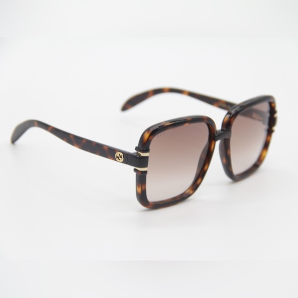 NEW GG1066S 002 WOMEN’S SUNGLASSES GUCCI GG 1066S 002 GUCCI SQUARE SHAPE HAVANA - Picture 10 of 15